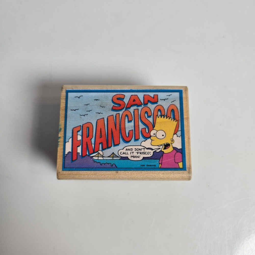 The Simpsons Vintage Rubber Stampede Stamp San Francisco Bart Simpson 1991